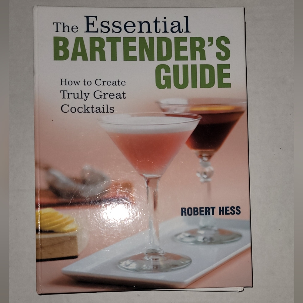 Rssential Bartenders guide Robert Hess spiral bound lays flat hard cover Book